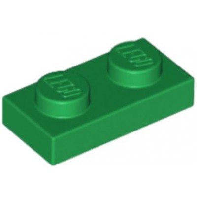 LEGO 1 x 2 Plate Green