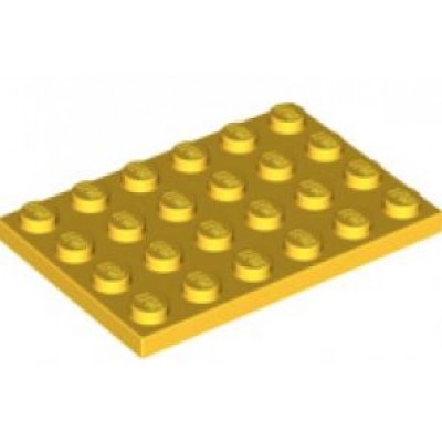 LEGO 4 x 6 Plate Yellow