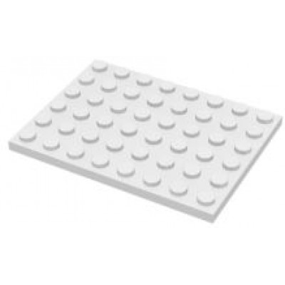 LEGO 6 x 8 Plate White