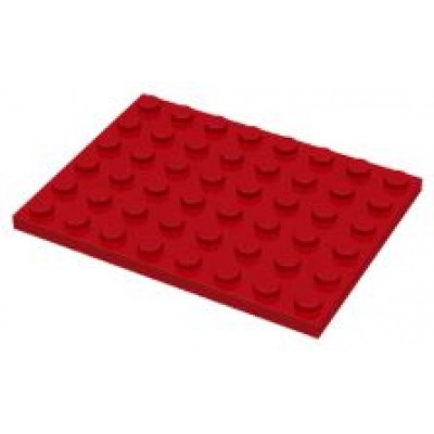 LEGO 6 x 8 Plate Red