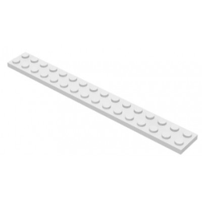 LEGO 2 x 16 Plate White