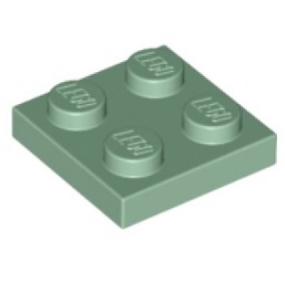 LEGO 2 x 2 Plate Sand Green