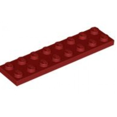 LEGO 2 x 8 Plate Dark Red
