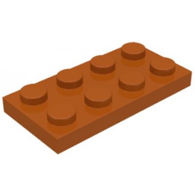 LEGO 2 x 4 Plate Dark Orange