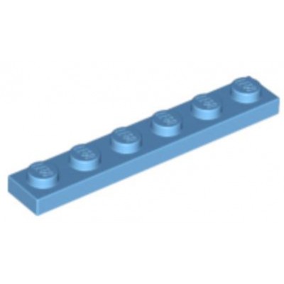 LEGO 1 x 6 Plate Medium Blue