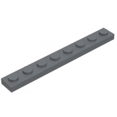 LEGO 1 x 8 Plate Dark Bluish Grey