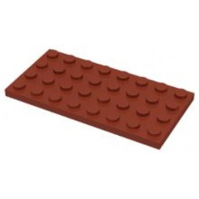 LEGO 4 x 8 Plate Reddish Brown