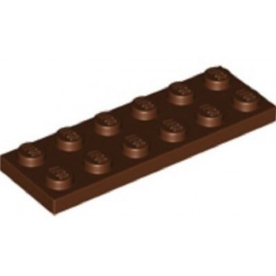 LEGO 2 x 6 Plate Reddish Brown