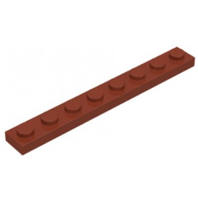 LEGO 1 x 8 Plate Reddish Brown
