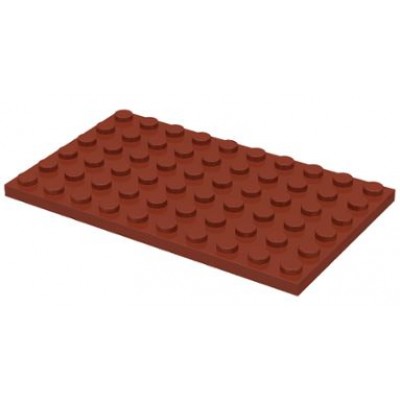 LEGO 6 x 10 Plate Reddish Brown