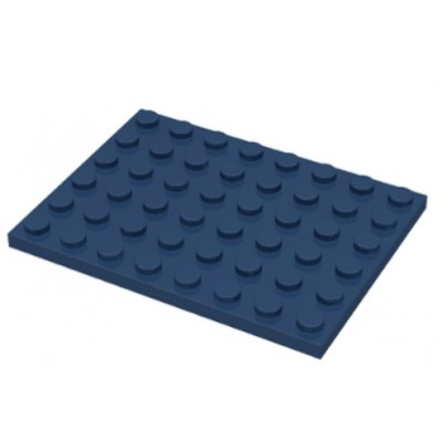 LEGO 6 X 8 Plate Dark Blue