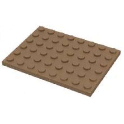 LEGO 6 x 8 Plate Dark Tan