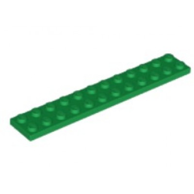 LEGO 2 x 12 Plate Green