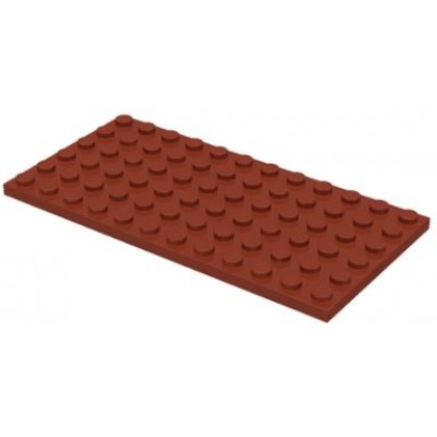 LEGO 6 x 12 Plate Reddish Brown