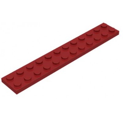 LEGO 2 x 12 Plate Dark Red