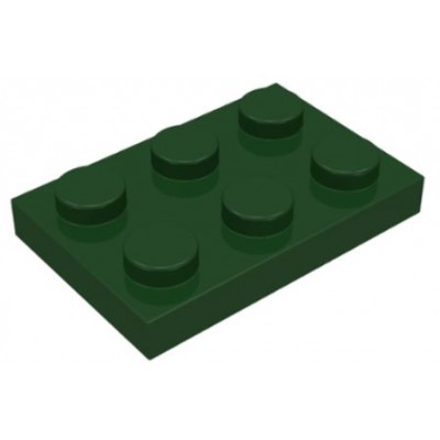 LEGO 2 x 3 Plate Dark Green