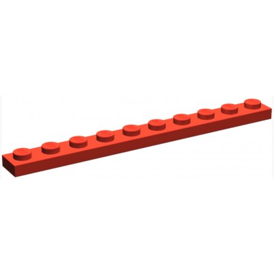 LEGO 1 x 10 Plate Red
