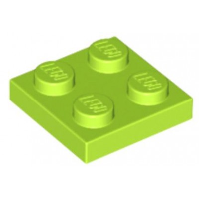 LEGO 2 x 2 Plate Lime