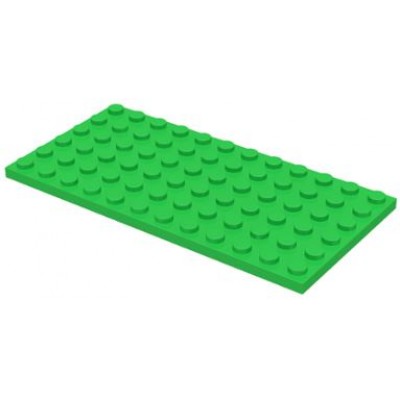 LEGO 6 x 12 Plate Bright Green