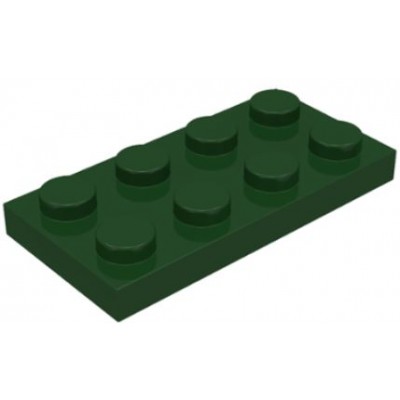 LEGO 2 x 4 Plate Dark Green