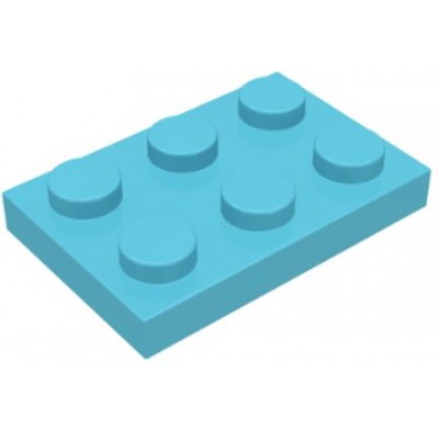 LEGO 2 x 3 Plate Medium Azure