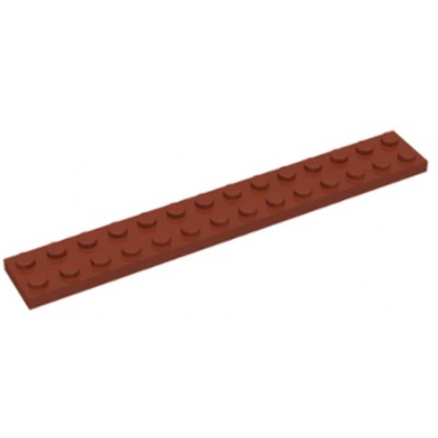 LEGO 2 x 14 Plate Reddish Brown