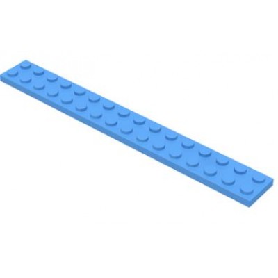 LEGO 2 x 16 Plate Medium Blue