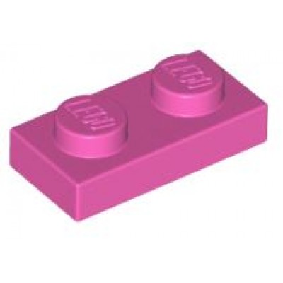 LEGO 1 x 2 Plate Dark Pink