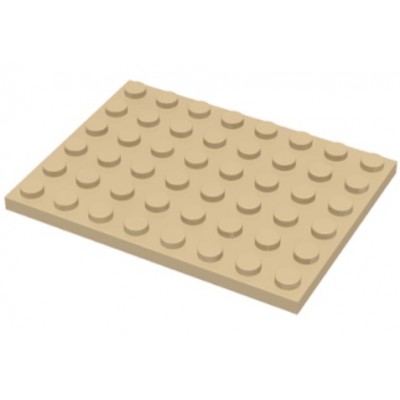 LEGO 6 X 8 Plate Tan