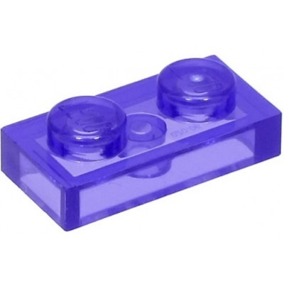 LEGO 1 x 2 Plate Transparent Purple
