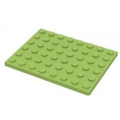 LEGO 6 x 8 Plate Lime