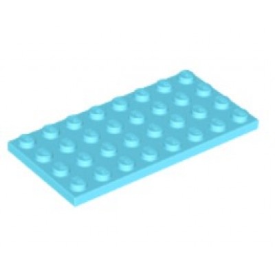 LEGO 4 x 8 Plate Medium Azure