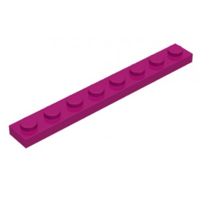LEGO 1 X 8 Plate Magenta