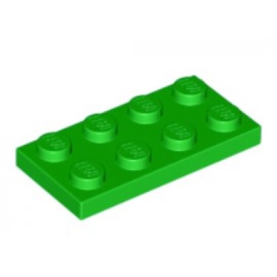 LEGO 2 x 4 Plate Bright Green