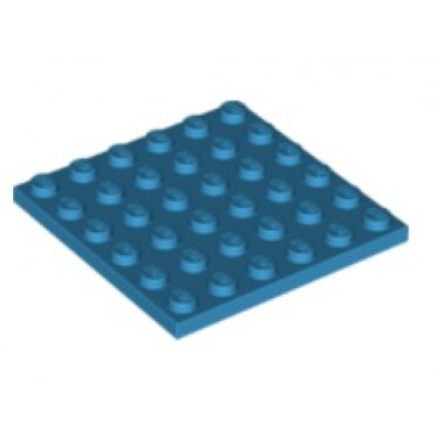 LEGO 6 x 6 Plate Dark Azure