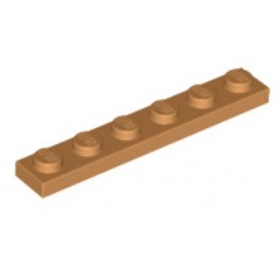 LEGO 1 X 6 Plate Medium Nougat