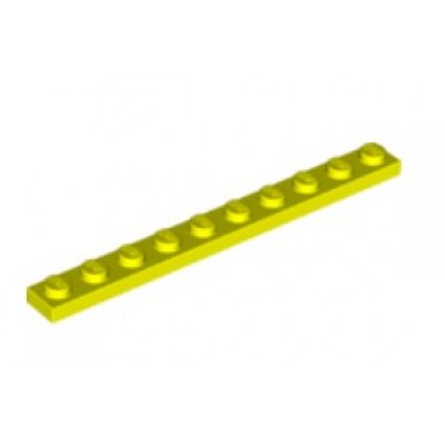 LEGO 1 x 10 Plate Neon Yellow