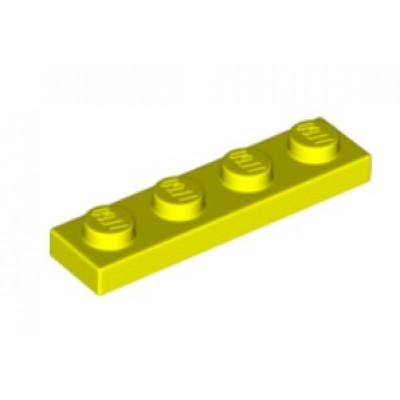 LEGO 1 x 4 Plate Neon Yellow