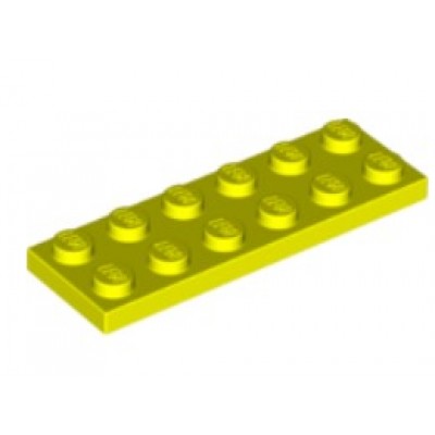 LEGO 2 x 6 Plate Neon Yellow