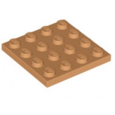 LEGO 4 x 4 Plate Medium Nougat