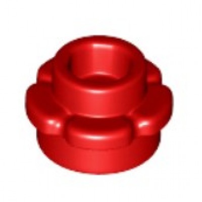 LEGO Flower Plate (5 Petals) Red