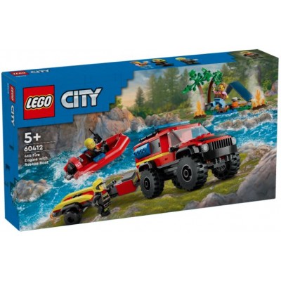 LEGO® City 4x4 Fire Truck with Rescue Boat 60412