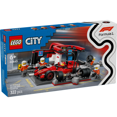 LEGO® City F1® Pit Stop & Pit Crew with Ferrari Car 60443