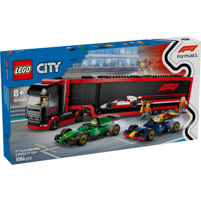 LEGO® City F1® Truck with RB20 & AMR24 F1® Cars 60445