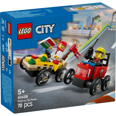 LEGO® City Pizza vs. Fire Truck Race Car Pack 60458