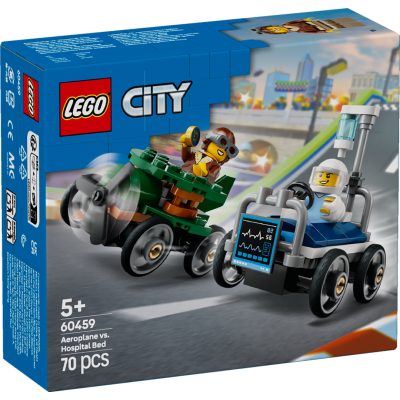 LEGO® City Airplane vs. Hospital Bed Race Car Pack 60459