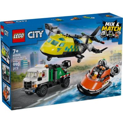 LEGO® City Airplane, Service Truck & Hovercraft Remix 60505