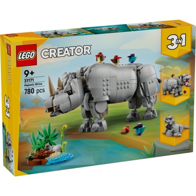 LEGO® Creator 3in1 Wild Animals: Majestic Rhino with Birds 31171