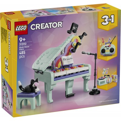 LEGO® Creator 3 in 1 Music Decor Piano with Cat 31392
