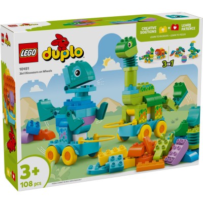 LEGO® DUPLO® 3in1 Dinosaurs on Wheels 10451